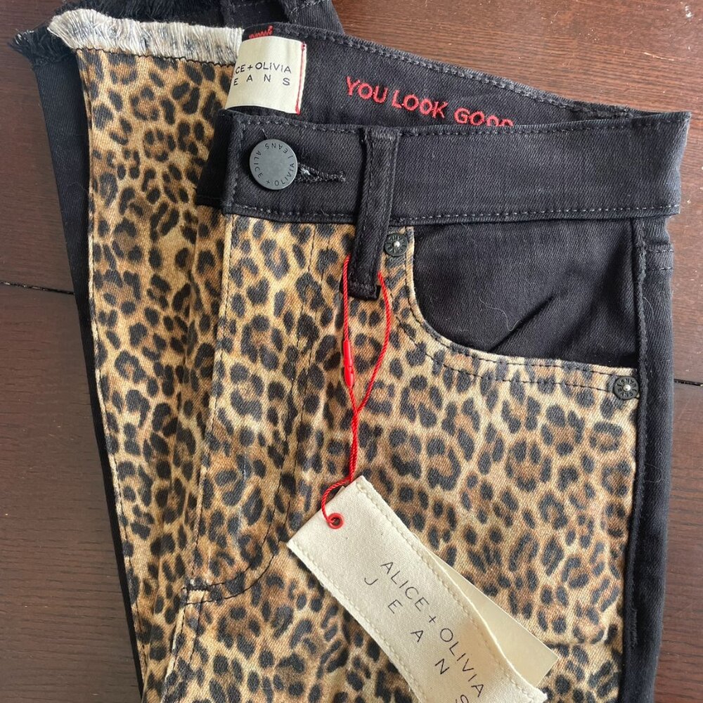 Alice + Olivia: High-Rise Queen of the Night Skinny Leg Jean